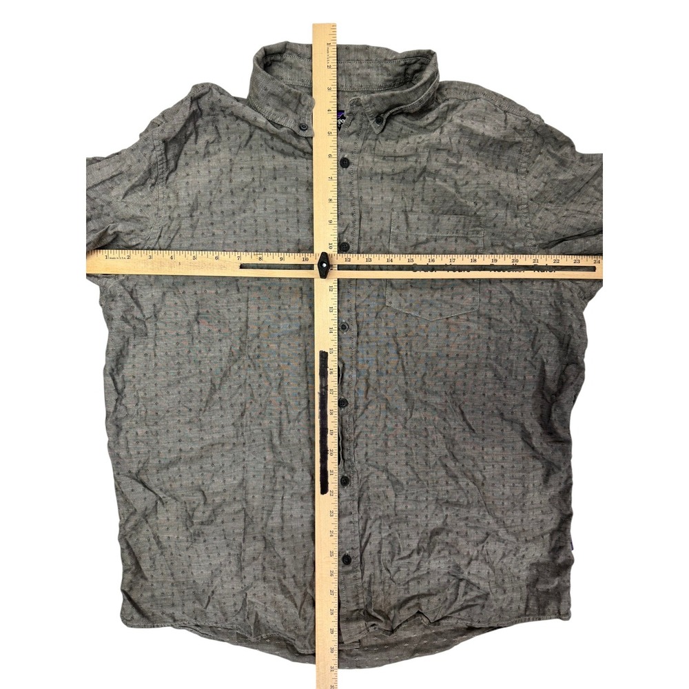 Patagonia Mens Bluffside Shirt Organic Cotton Long Sleeve Button Up Gray Size XL - Picture 3 of 6